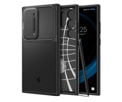 Etui do telefonów SPIGEN Optik Armor do Samsung Galaxy S24 Ultra Black ACS07313